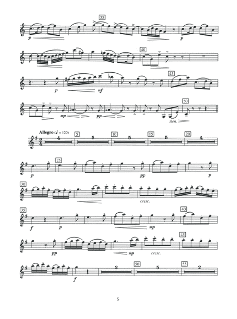 Solo Pieces for the Advanced Clarinetist Clarinet scores gallery preview page 6