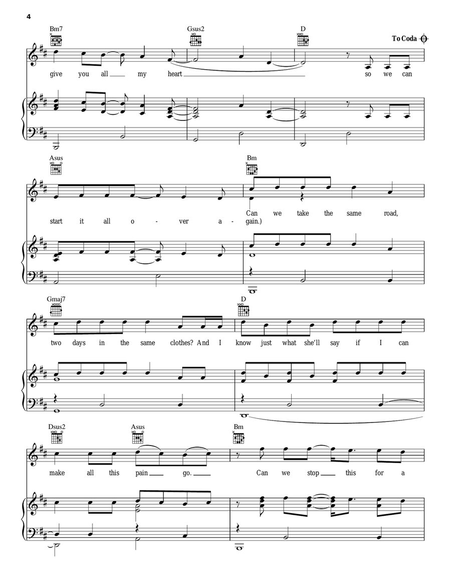 Over Again Over Again Piano, Vocal, Guitar scores gallery preview page 4