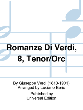 Romanze Di Verdi, 8, Tenor/Orc