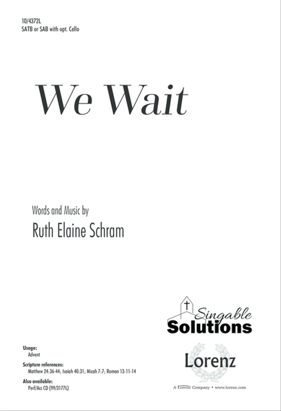 Book cover for We Wait