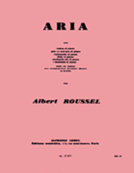 Aria pour Hautbois et Piano