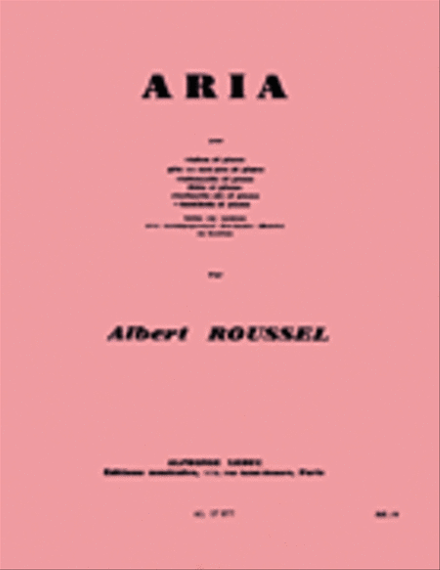 Aria pour Hautbois et Piano Piano Accompaniment scores gallery preview page 1