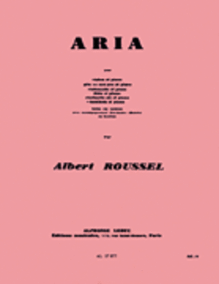 Book cover for Aria pour Hautbois et Piano