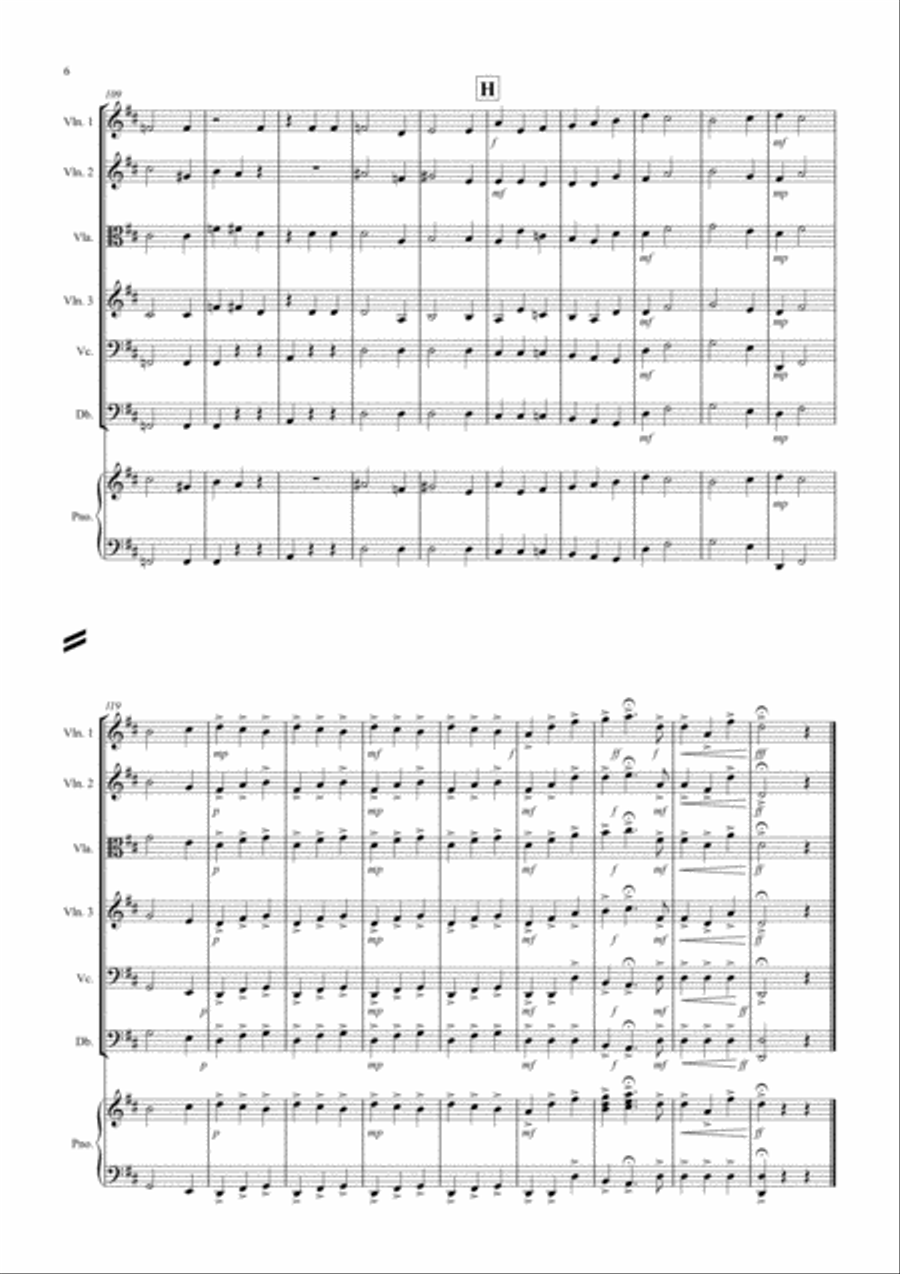 Waltz of the Flowers (Fantasia from Nutcracker) for String Orchestra String Orchestra scores gallery preview page 6