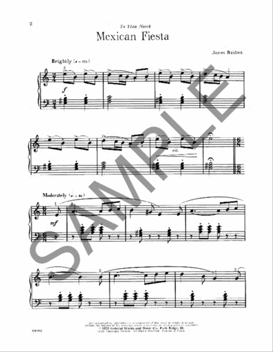 Mexican Fiesta Piano Method scores gallery preview page 2