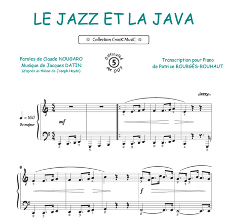Le jazz et la java (Collection CrocK'MusiC) by Claude Nougaro - Piano Solo  - Sheet Music