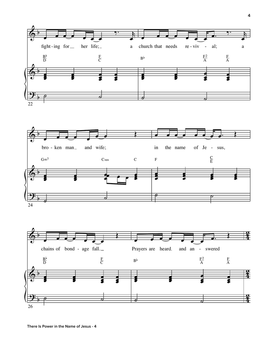 There Is Power In The Name Of Jesus Voice scores gallery preview page 4