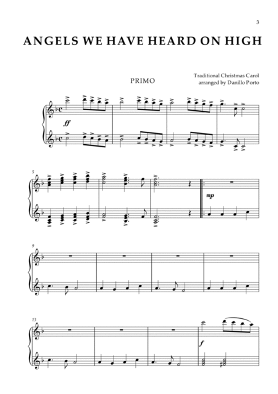 10 Christmas Songs - Piano Four Hands 1 Piano, 4-Hands scores gallery preview page 4