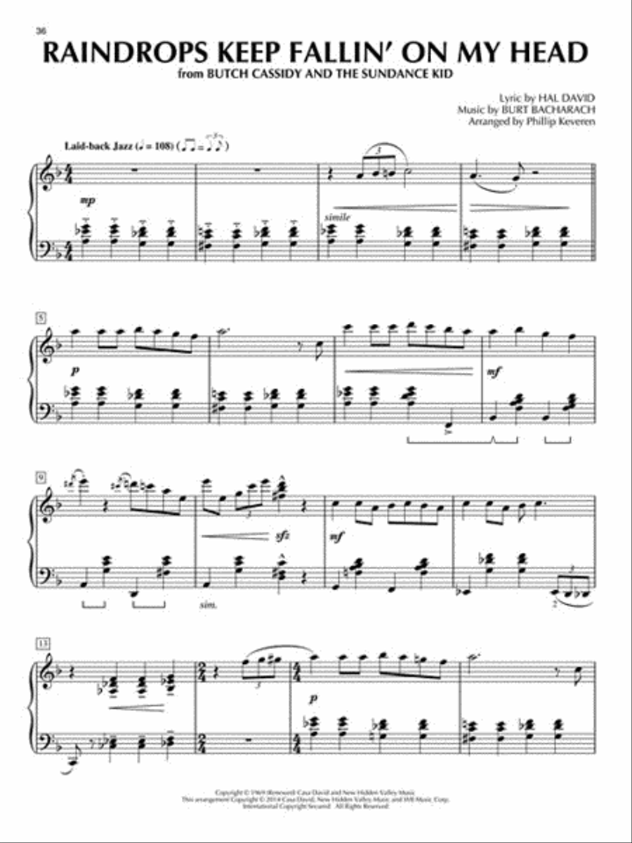 Bacharach and David Piano Solo scores gallery preview page 3