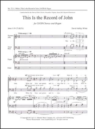 Book cover for This Is the Record of John