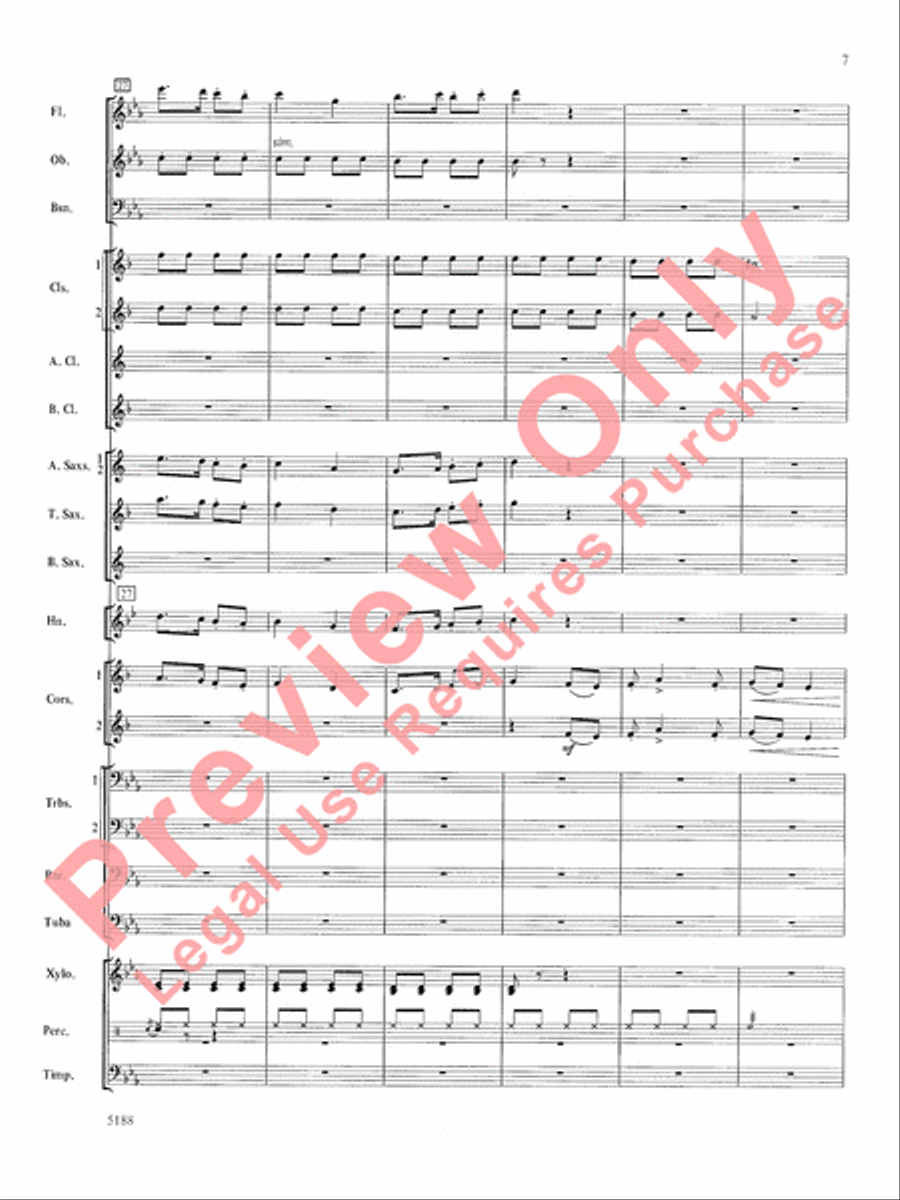 Tunbridge Meadows Concert Band scores gallery preview page 8