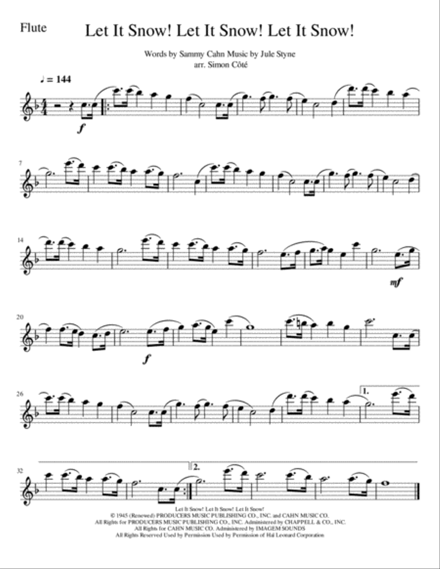 Let It Snow! Let It Snow! Let It Snow! Woodwind Quintet scores gallery preview page 4