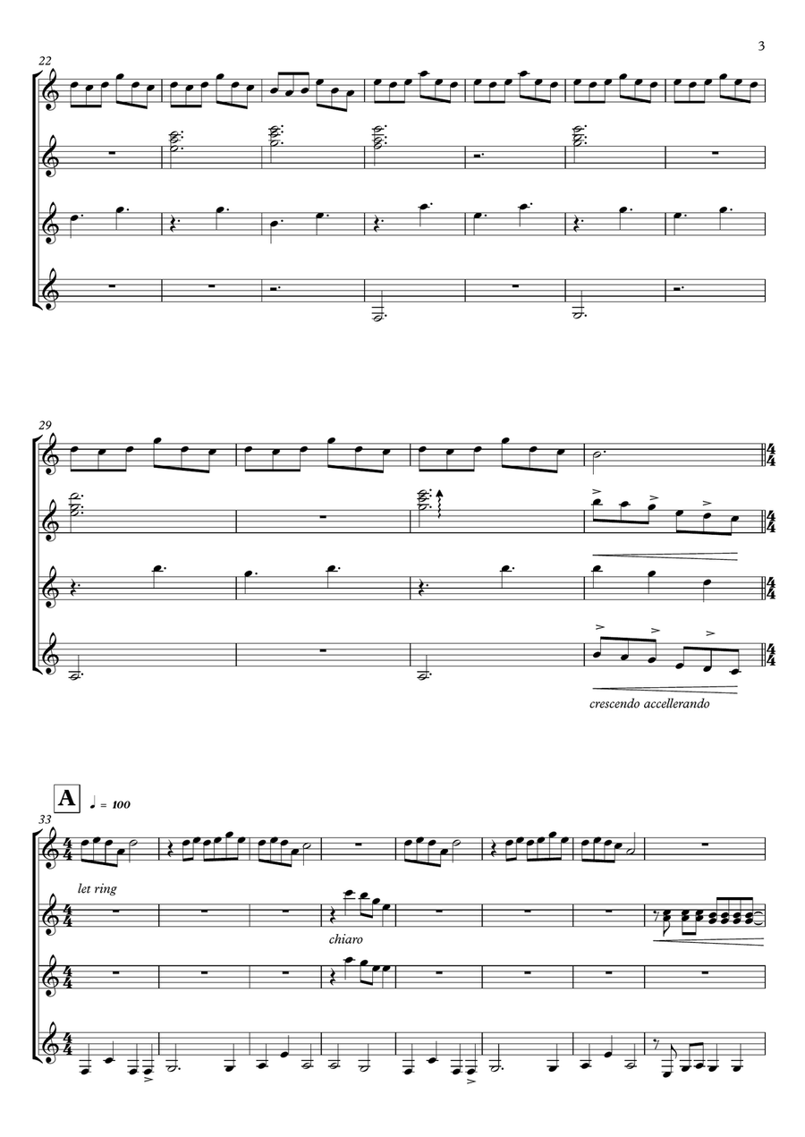 Forbidden Colours - Score Only Guitar Ensemble scores gallery preview page 3