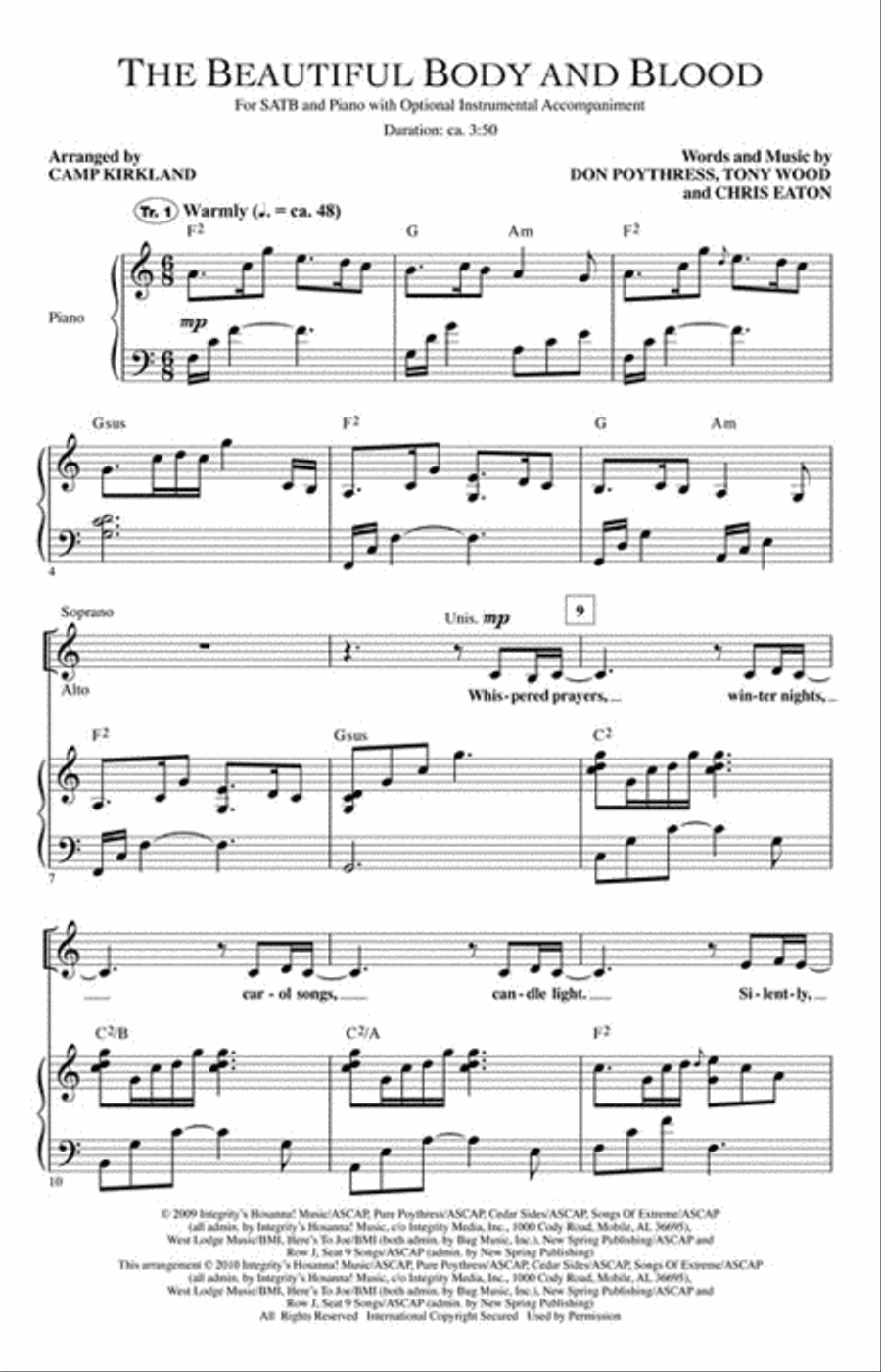 The Beautiful Body and Blood 4-Part scores gallery preview page 2