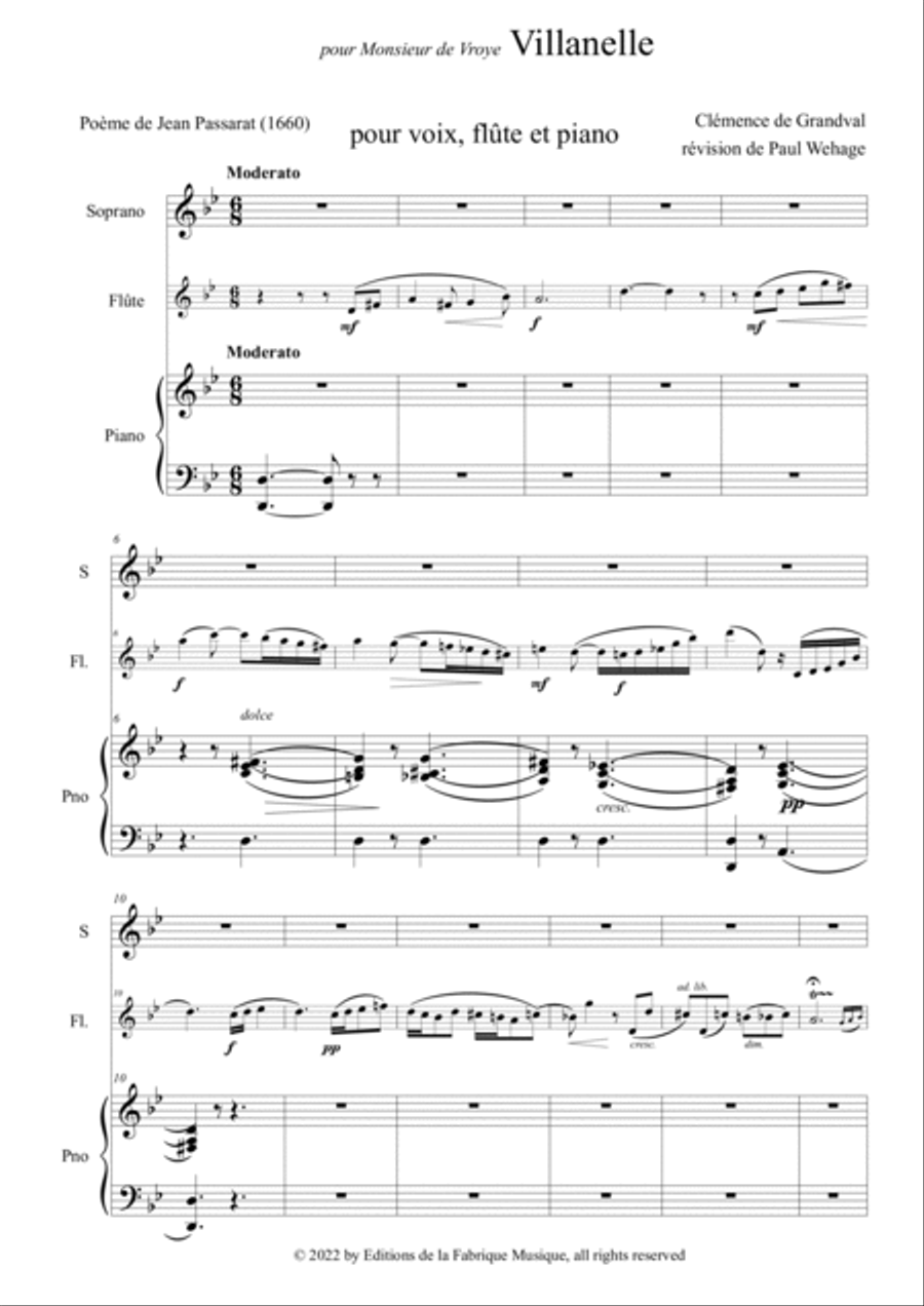 Villanelle Chamber Music scores gallery preview page 3