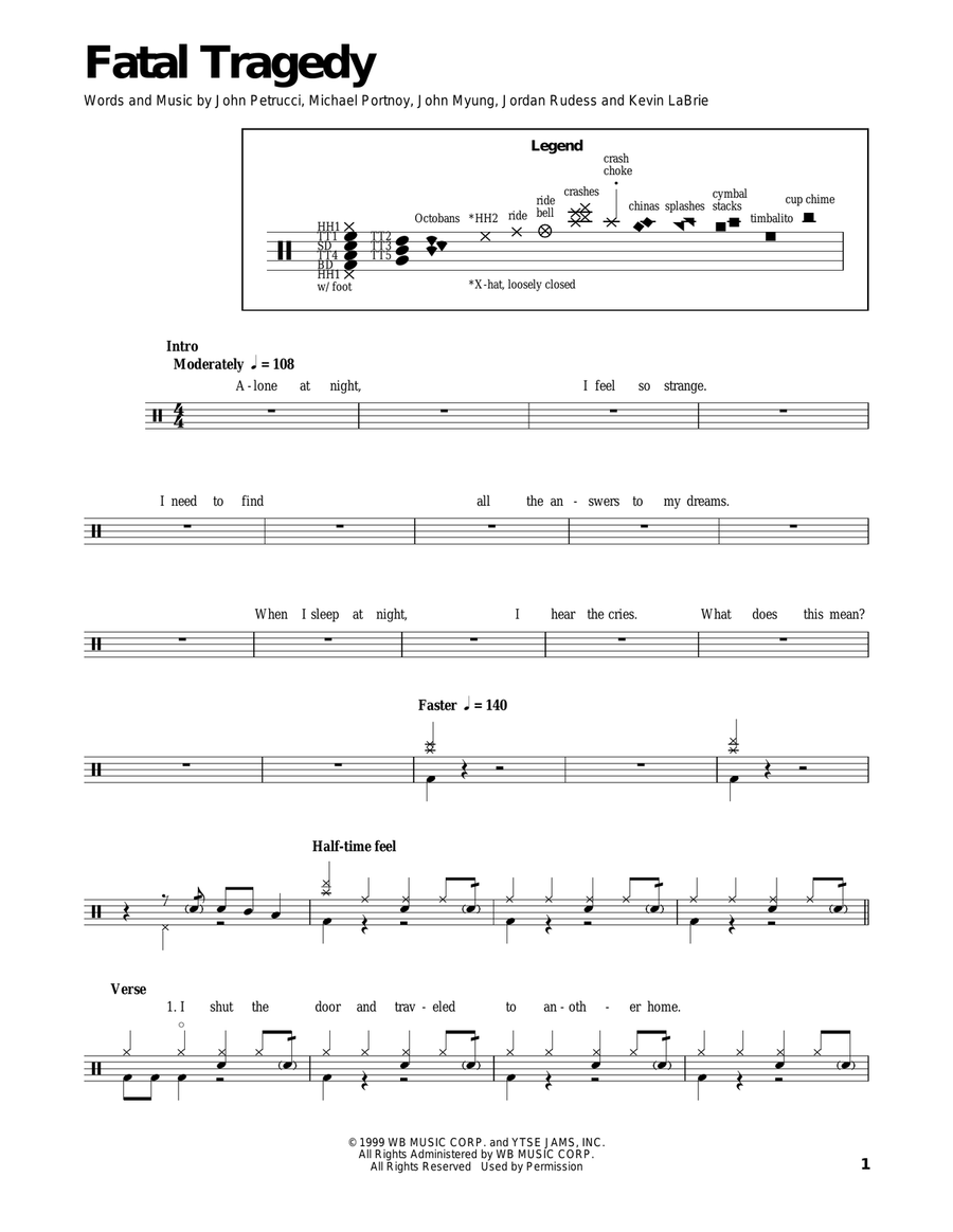 Fatal Tragedy Drum Set scores gallery preview page 1