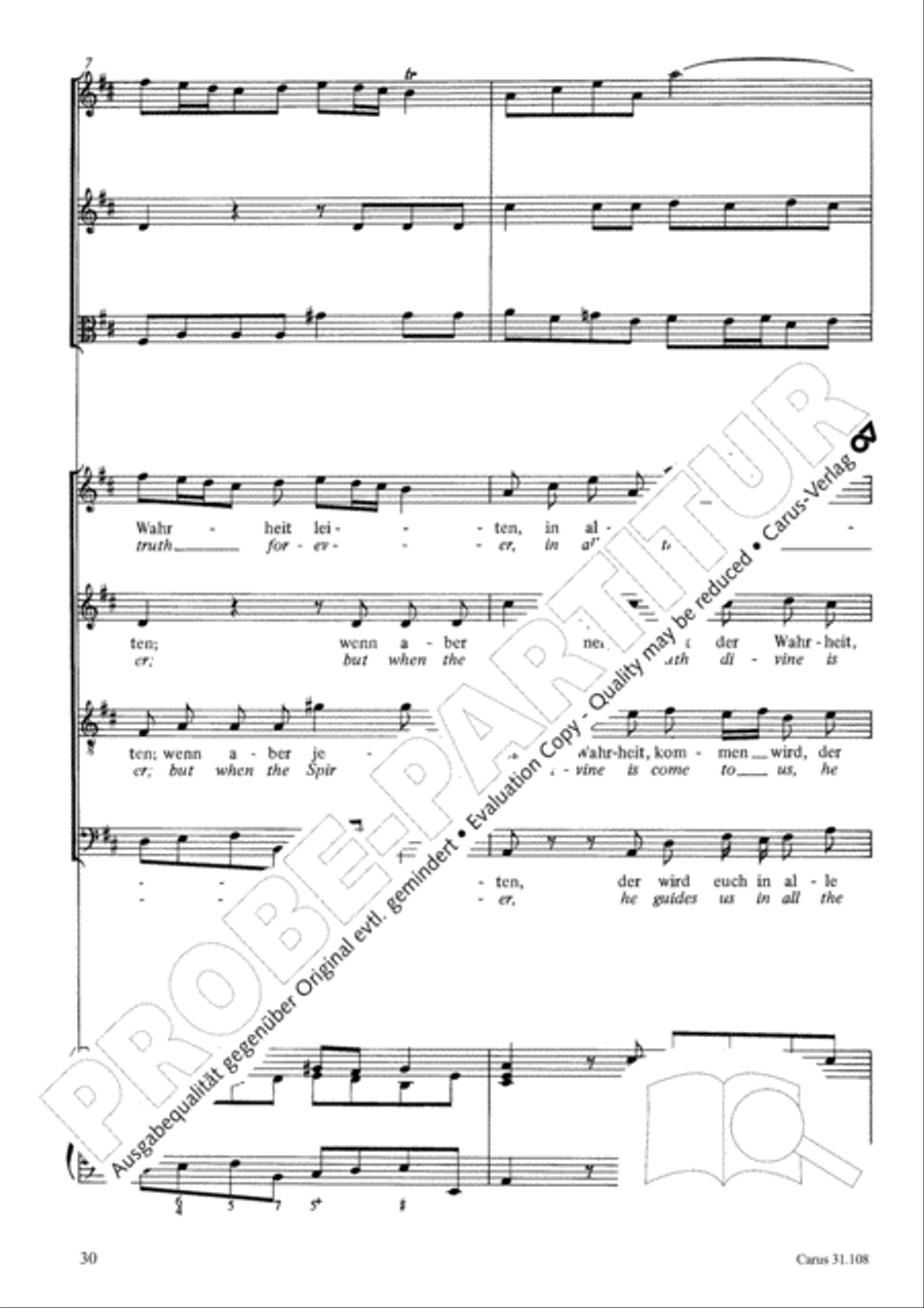 Now it is good, that I am leaving (Es ist euch gut, dass ich hingehe) ATB scores gallery preview page 31