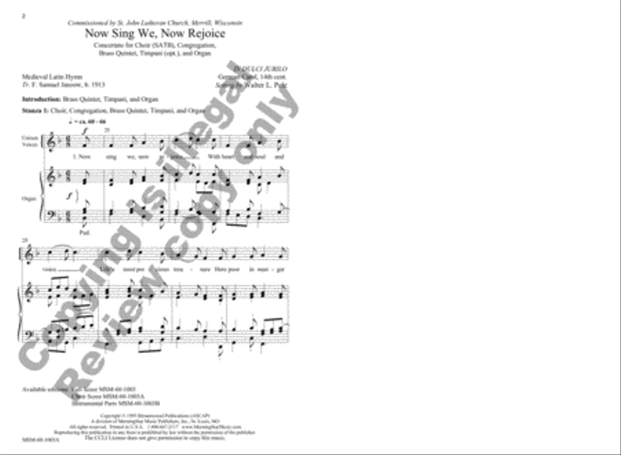 Now Sing We, Now Rejoice (Choral Score) 4-Part scores gallery preview page 2