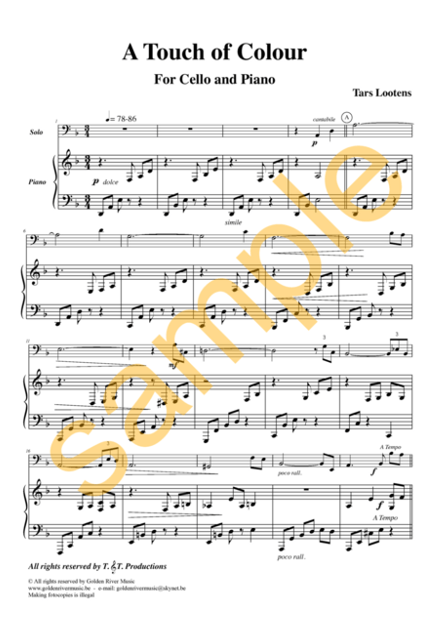 A Touch of colour for cello Clarinet Solo scores gallery preview page 2