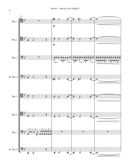 March to the Scaffold from Symphonie Fantastique for 8-part Trombone Ensemble
