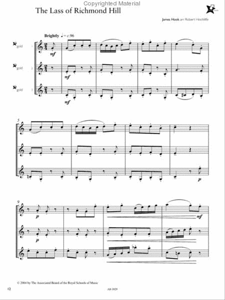Music Medals Gold Clarinet Ensemble Pieces Clarinet Quartet scores gallery preview page 2