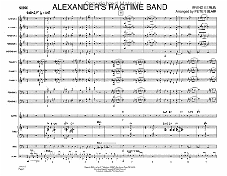 Alexander's Ragtime Band Jazz Ensemble scores gallery preview page 3
