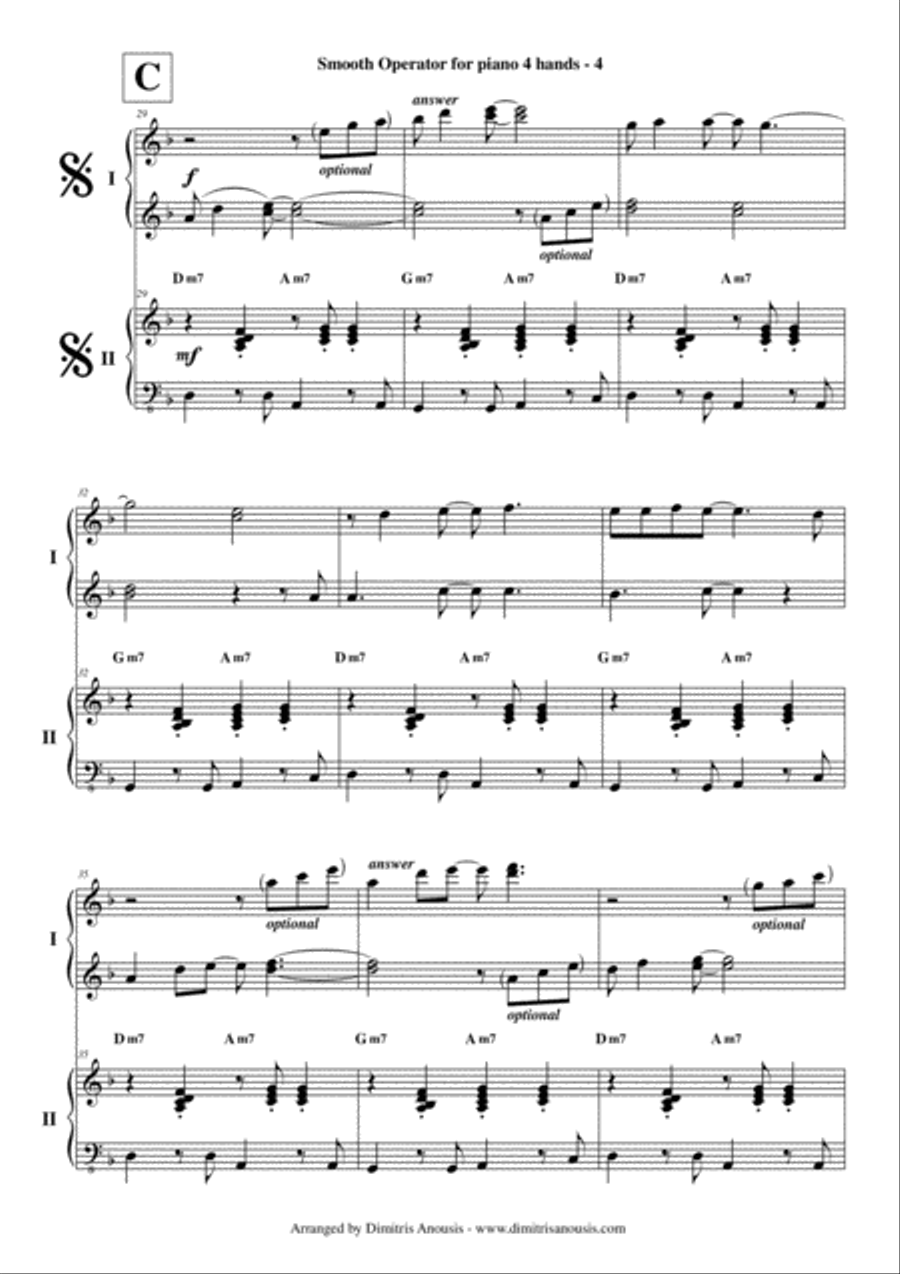 Smooth Operator 1 Piano, 4-Hands scores gallery preview page 6