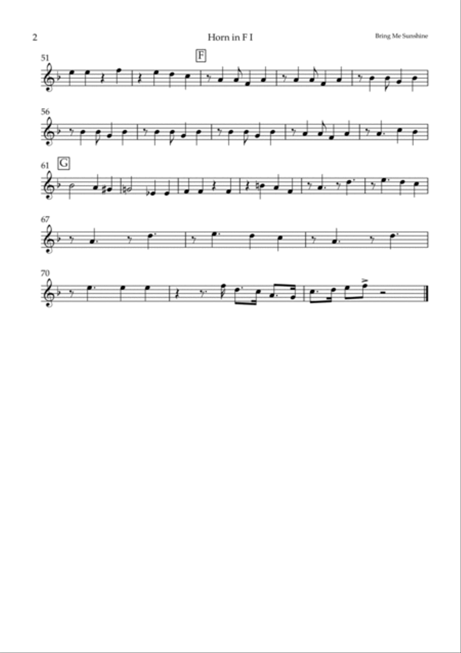 Bring Me Sunshine Brass Ensemble scores gallery preview page 6