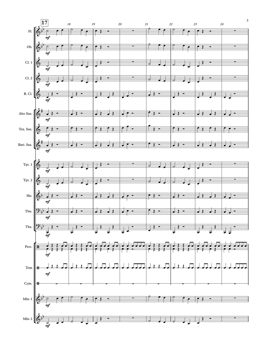 Dragon Warrior - for Young Concert Band Concert Band scores gallery preview page 3