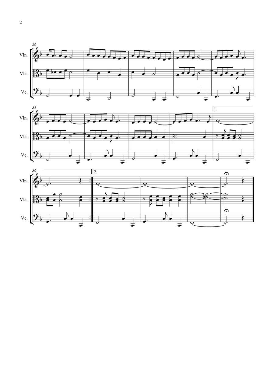 Strangers In The Night String Trio scores gallery preview page 2