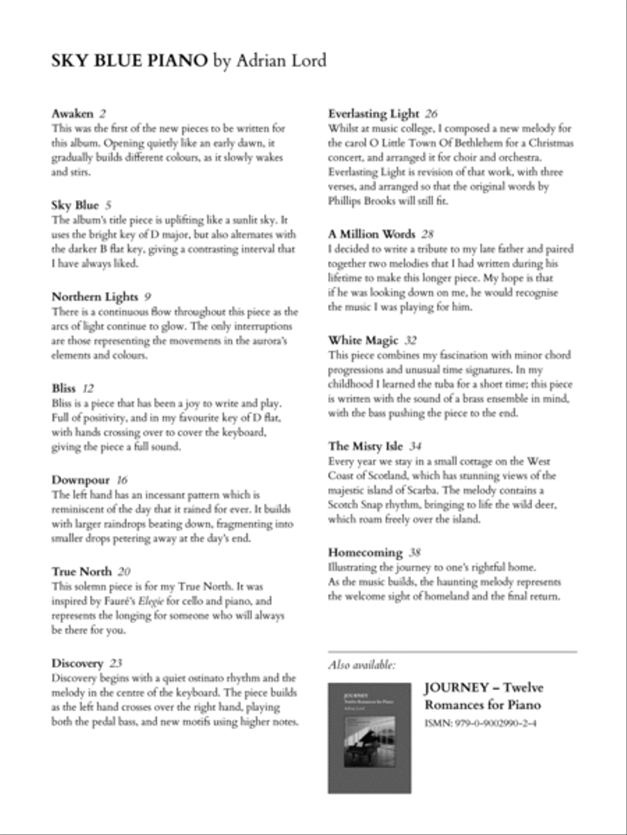 Sky Blue Piano Piano Solo scores gallery preview page 3