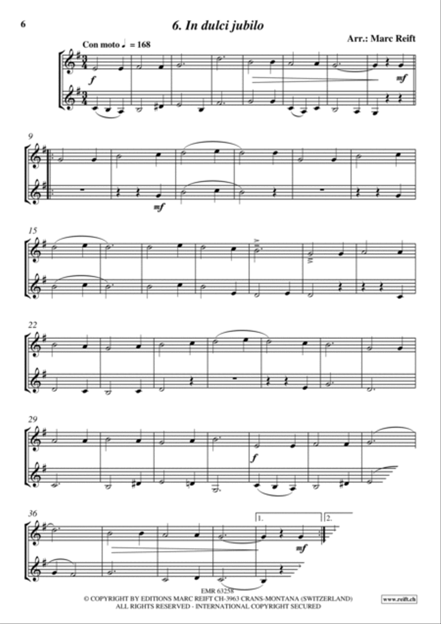 35 Easy Christmas Duets Trombone Duet scores gallery preview page 6