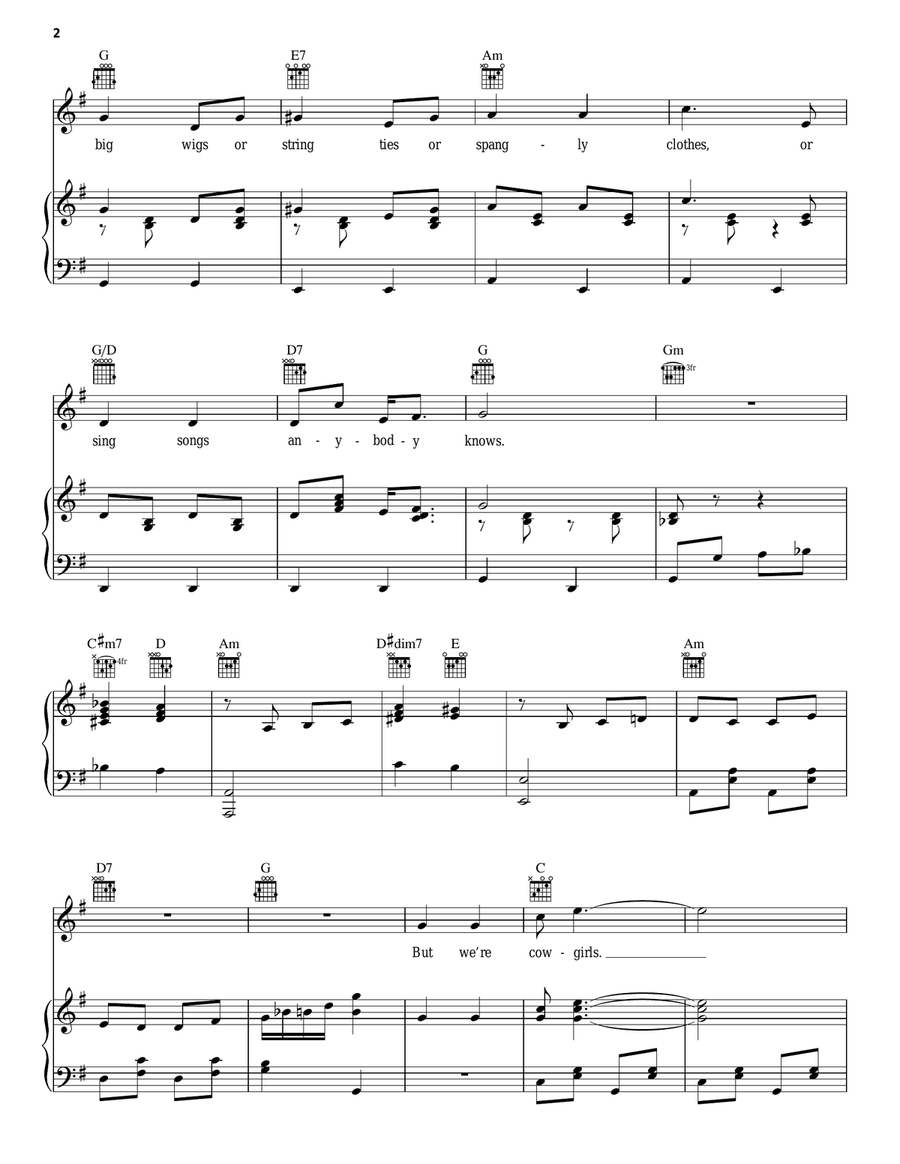 Cowgirls Cowgirls Guitar scores gallery preview page 2