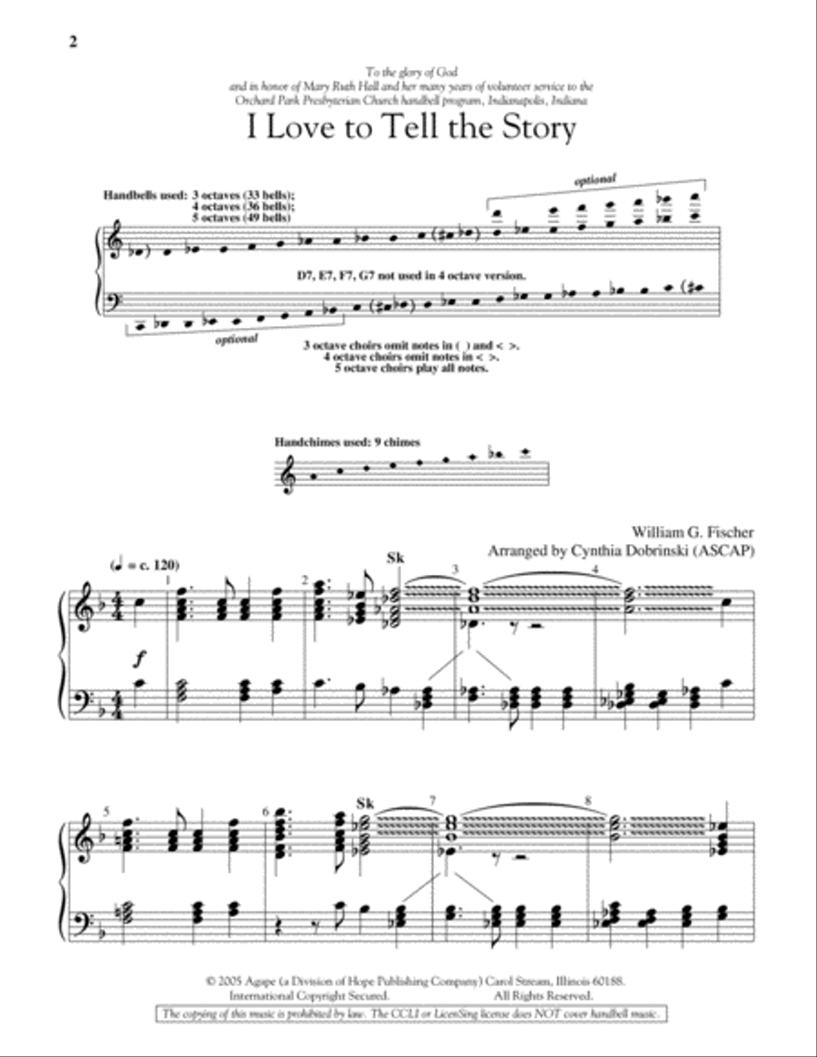 I Love to Tell the Story I Love to Tell the Story 5-Octaves scores gallery preview page 2