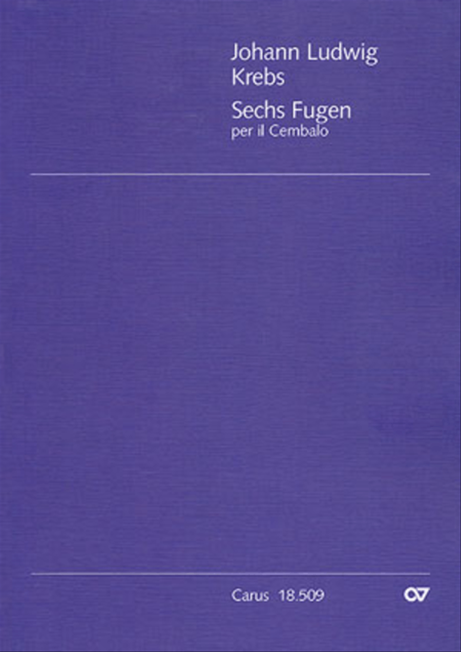 Krebs: Sechs Fugen fur Klavier Piano scores gallery preview page 1