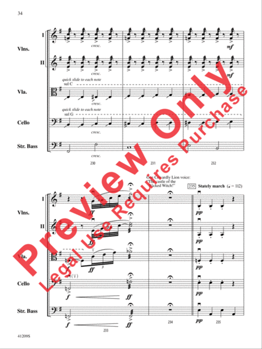 The Wizard of Oz String Orchestra scores gallery preview page 35