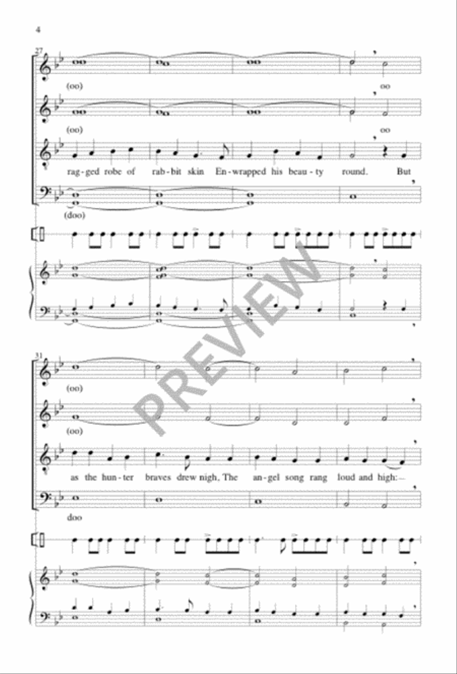 ’Twas in the Moon of Wintertime 4-Part scores gallery preview page 4