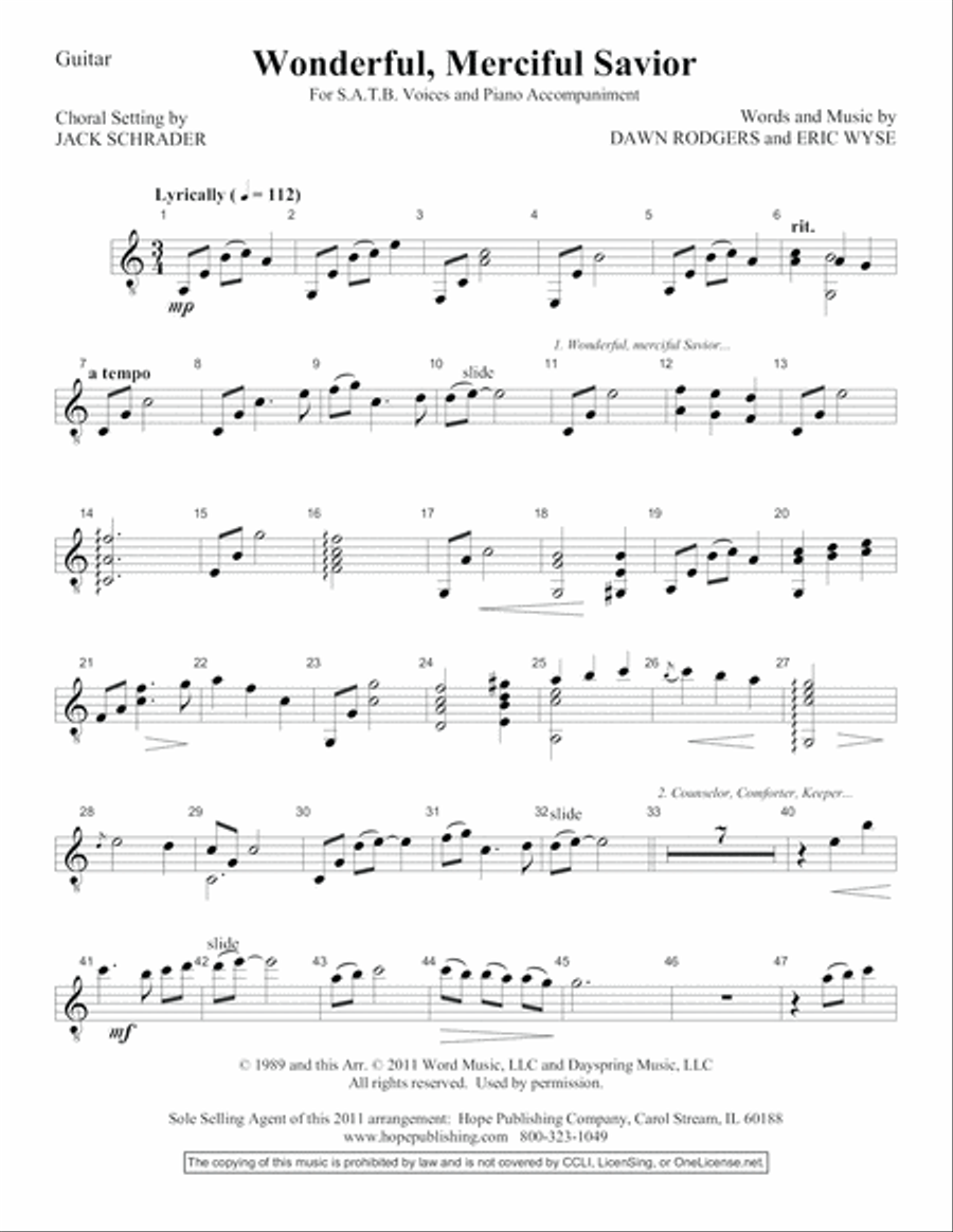 Wonderful, Merciful Savior Set of Parts scores gallery preview page 2