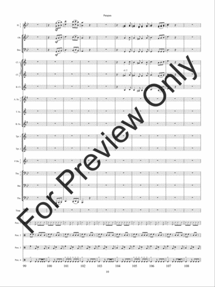 Patapan (Score) Concert Band scores gallery preview page 13