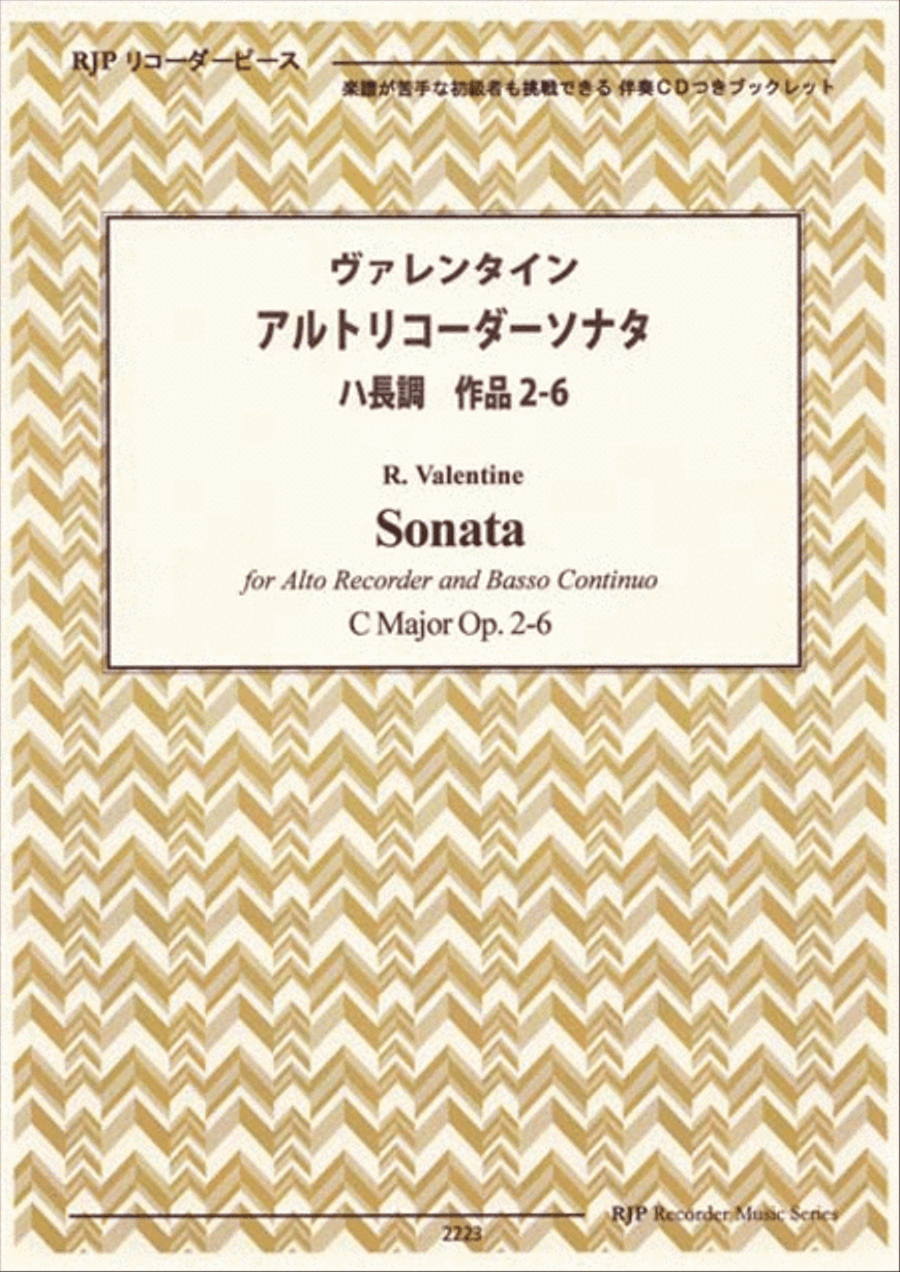 Sonata C Major, Op. 2-6 Alto Recorder scores gallery preview page 1