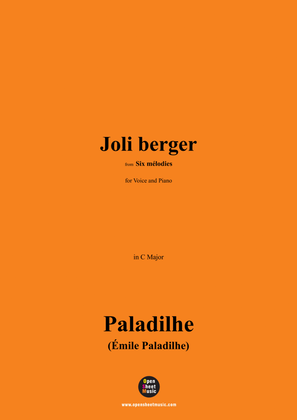 Paladilhe-Joli berger(pour une ou deux voix ad lib.),in C Major