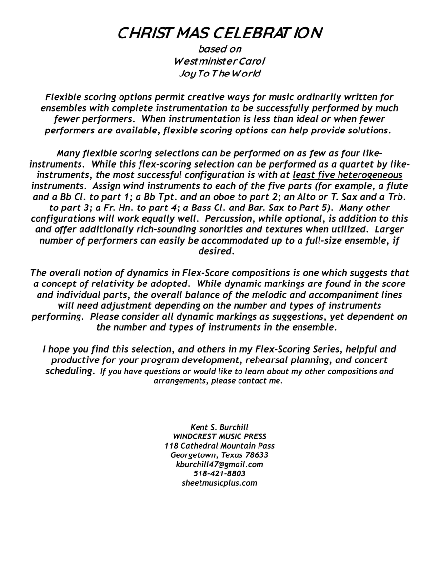 CHRISTMAS CELEBRATION with Flex-Scoring