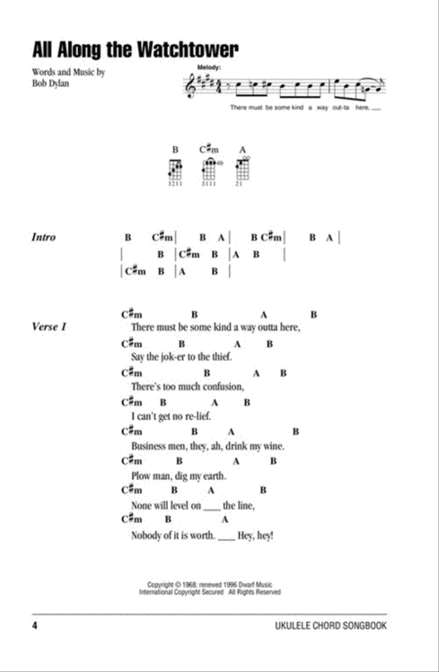 Three Chord Songs Ukulele scores gallery preview page 3