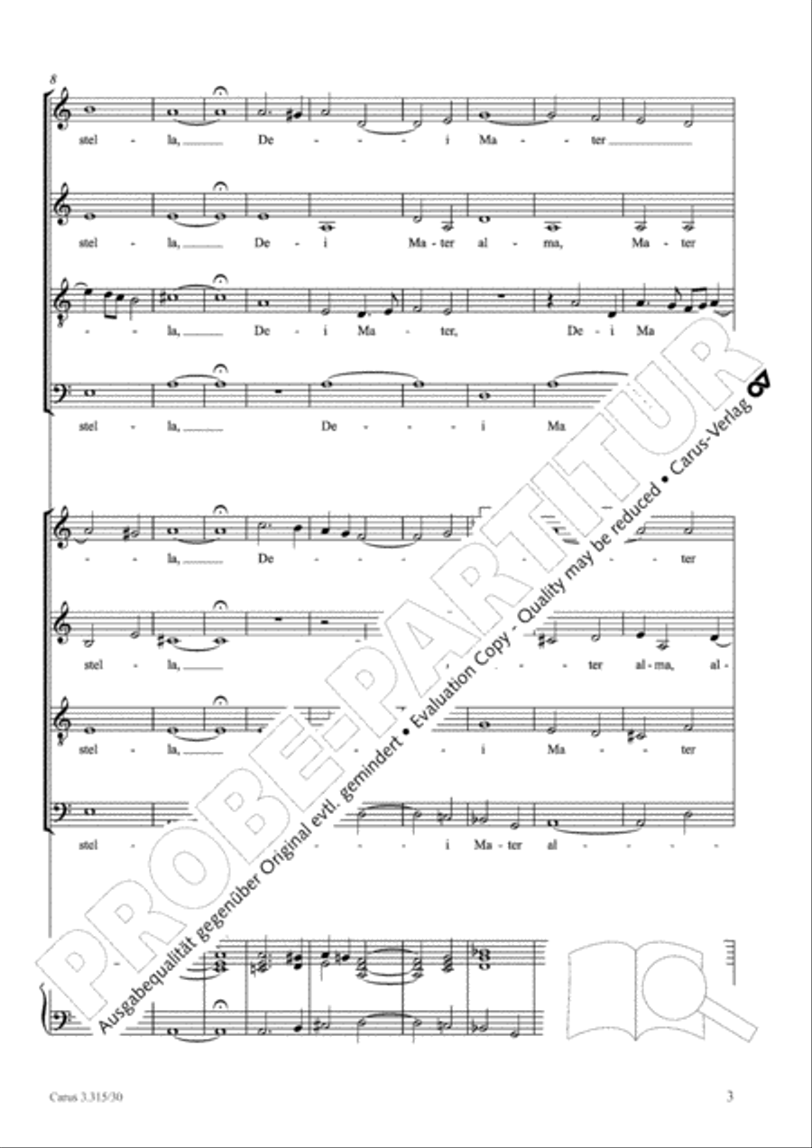 Ave maris stella (Ave maris stella (Ave, Stern der Meere)) 4-Part scores gallery preview page 4