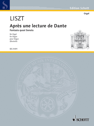 Book cover for Apres une lecture de Dante - Fantasia quasi Sonata