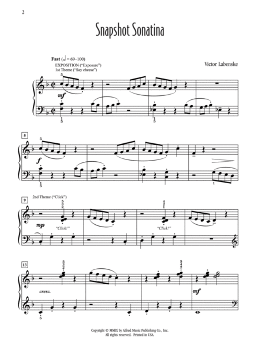 Snapshot Sonatina Piano Solo scores gallery preview page 2