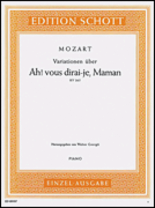 Book cover for "Ah! vous dirai-je, Maman" Variations, KV 265