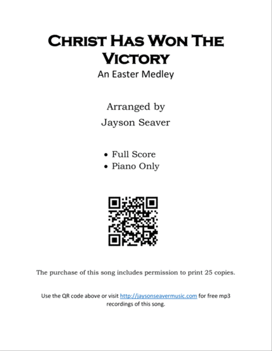 Christ Has Won The Victory (An Easter Medley) 3-Part scores gallery preview page 1