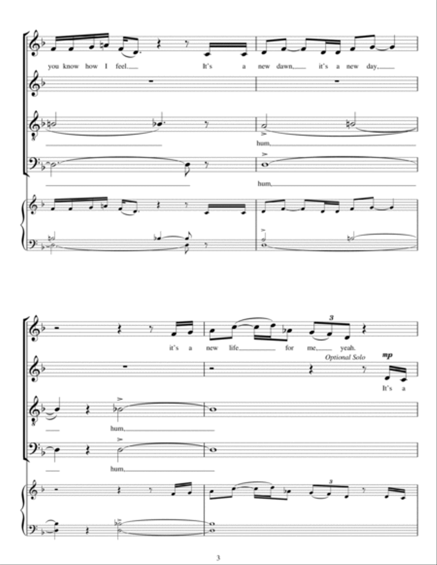 Feeling Good Feeling Good 4-Part scores gallery preview page 3