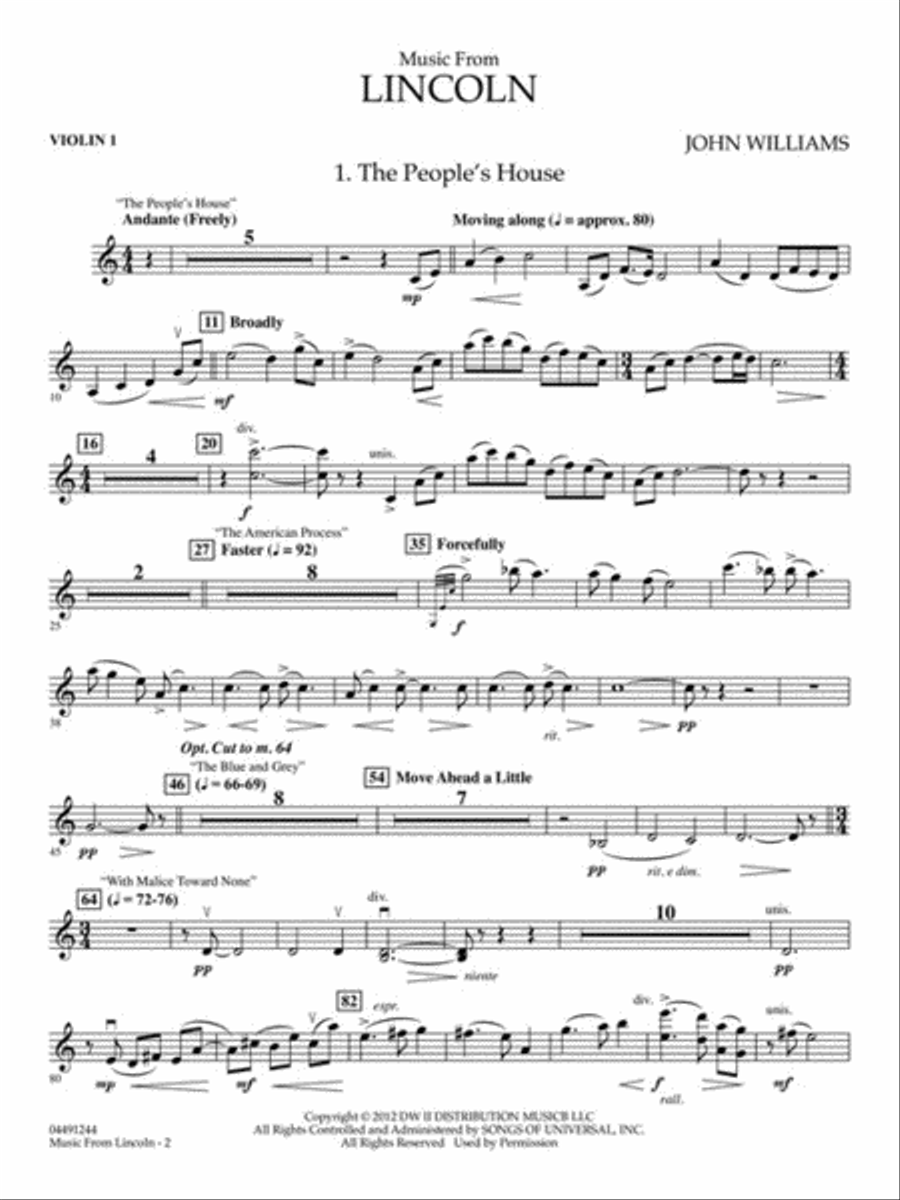 Music from Lincoln Full Orchestra scores gallery preview page 13